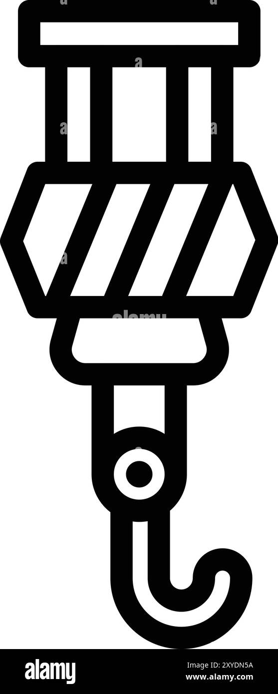 Crane hook Vector Icon Design Illustration Stock Vector