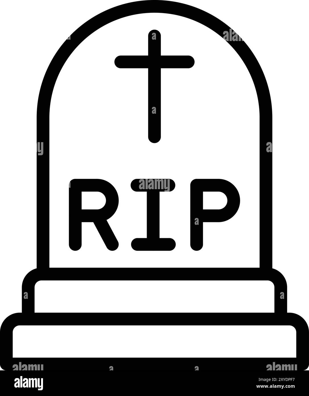 Grave Vector Icon Design Illustration Stock Vector