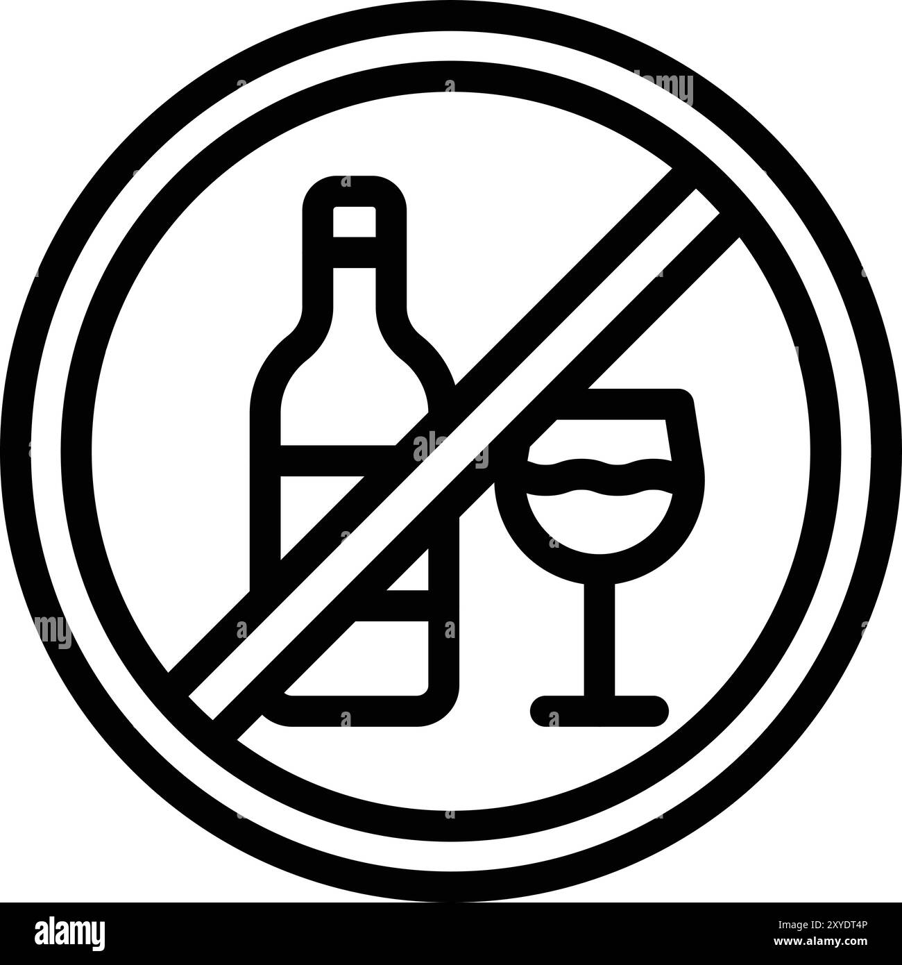 No alcohol Vector Icon Design Illustration Stock Vector