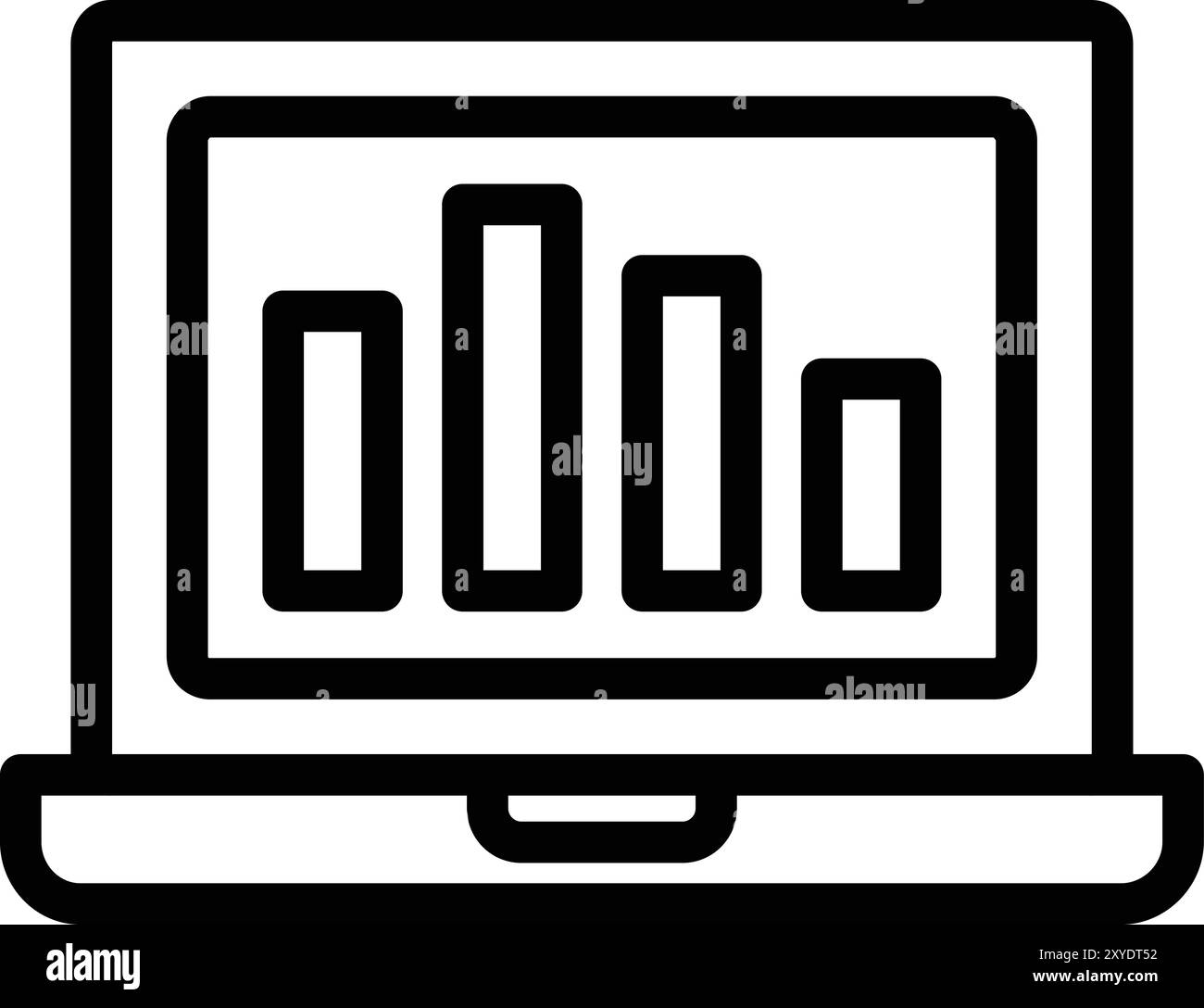 Online graph Vector Icon Design Illustration Stock Vector