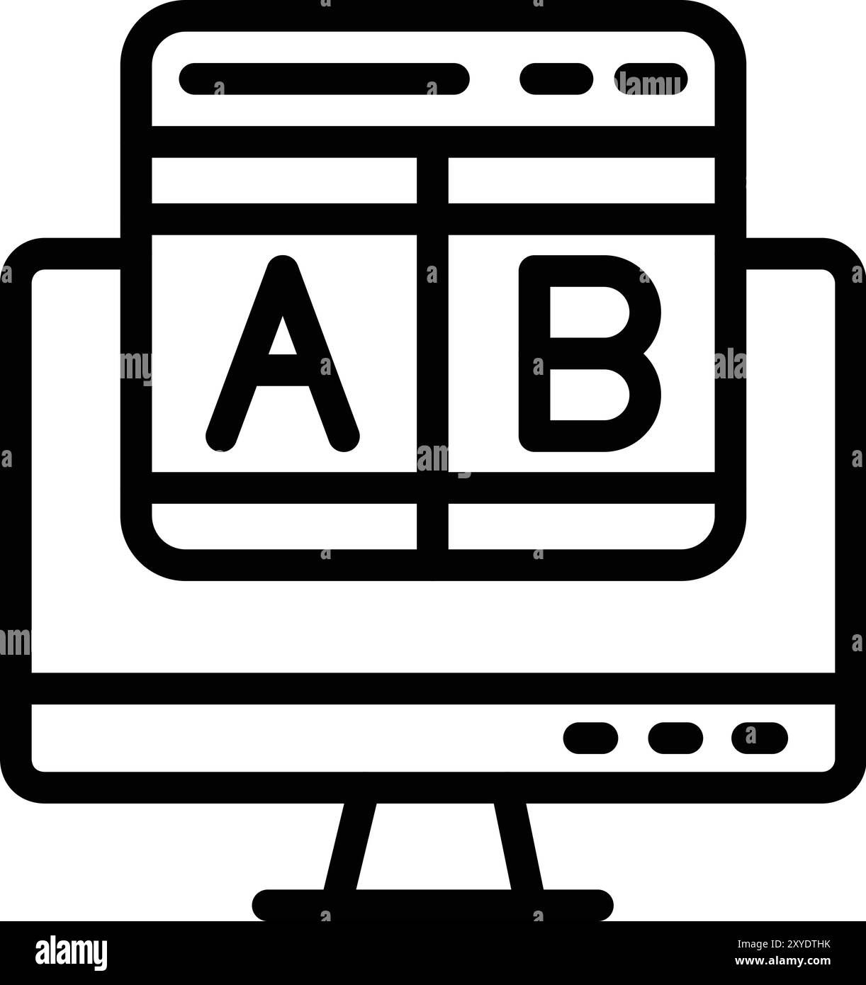 Ab testing Vector Icon Design Illustration Stock Vector