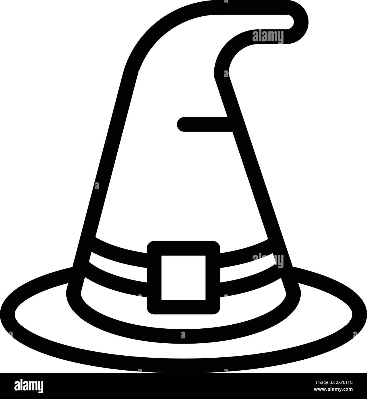 Vector illustration witch in Black and White Stock Photos & Images - Alamy