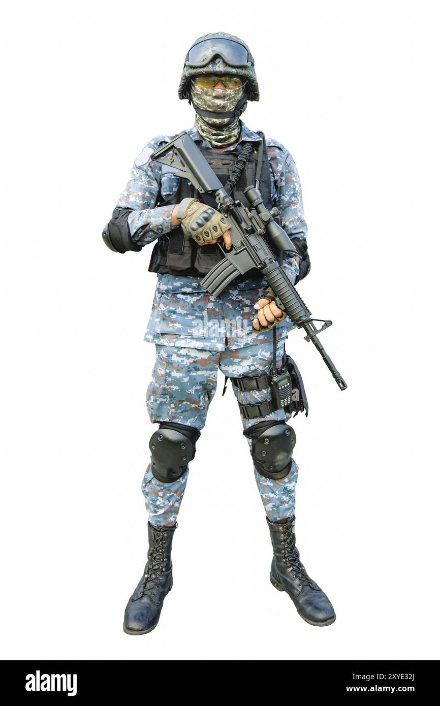 Army ranger isolated on white background Stock Photo - Alamy