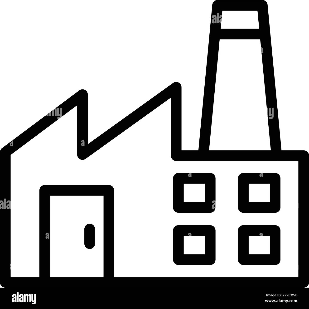 Factory Vector Icon Design Illustration Stock Vector