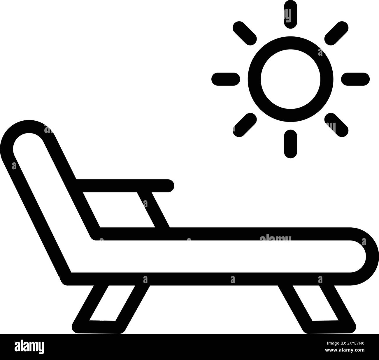 Deck Chair Vector Icon Design Illustration Stock Vector Image & Art - Alamy