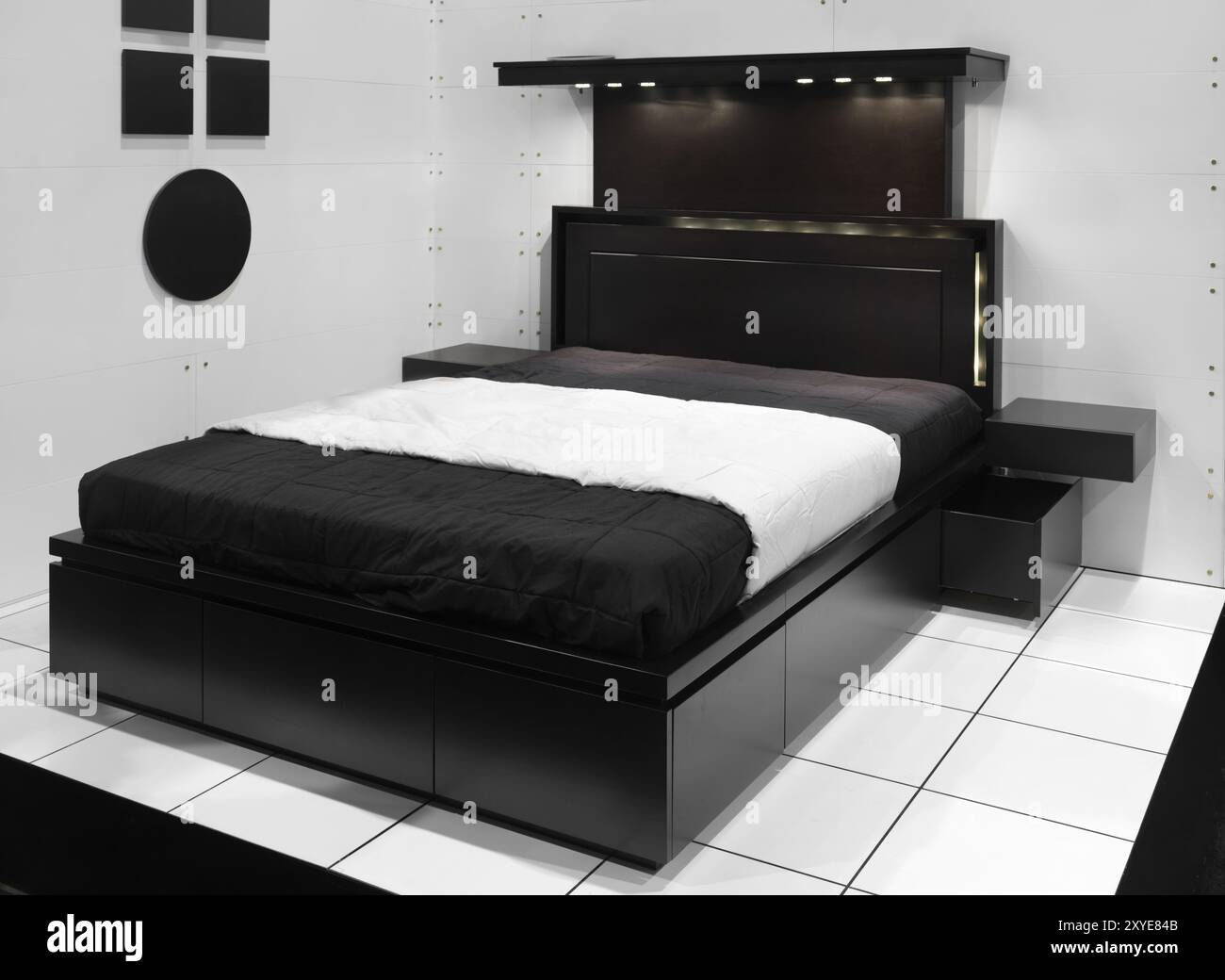 Stylish contemporary bedroom interior design display Stock Photo - Alamy