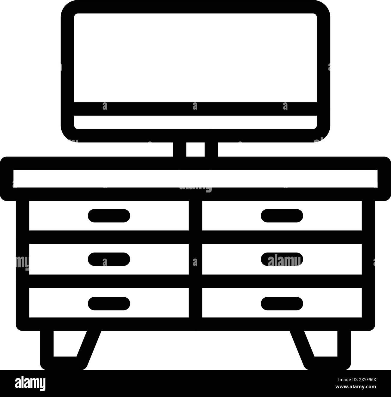 Tv table Stock Vector Images - Alamy