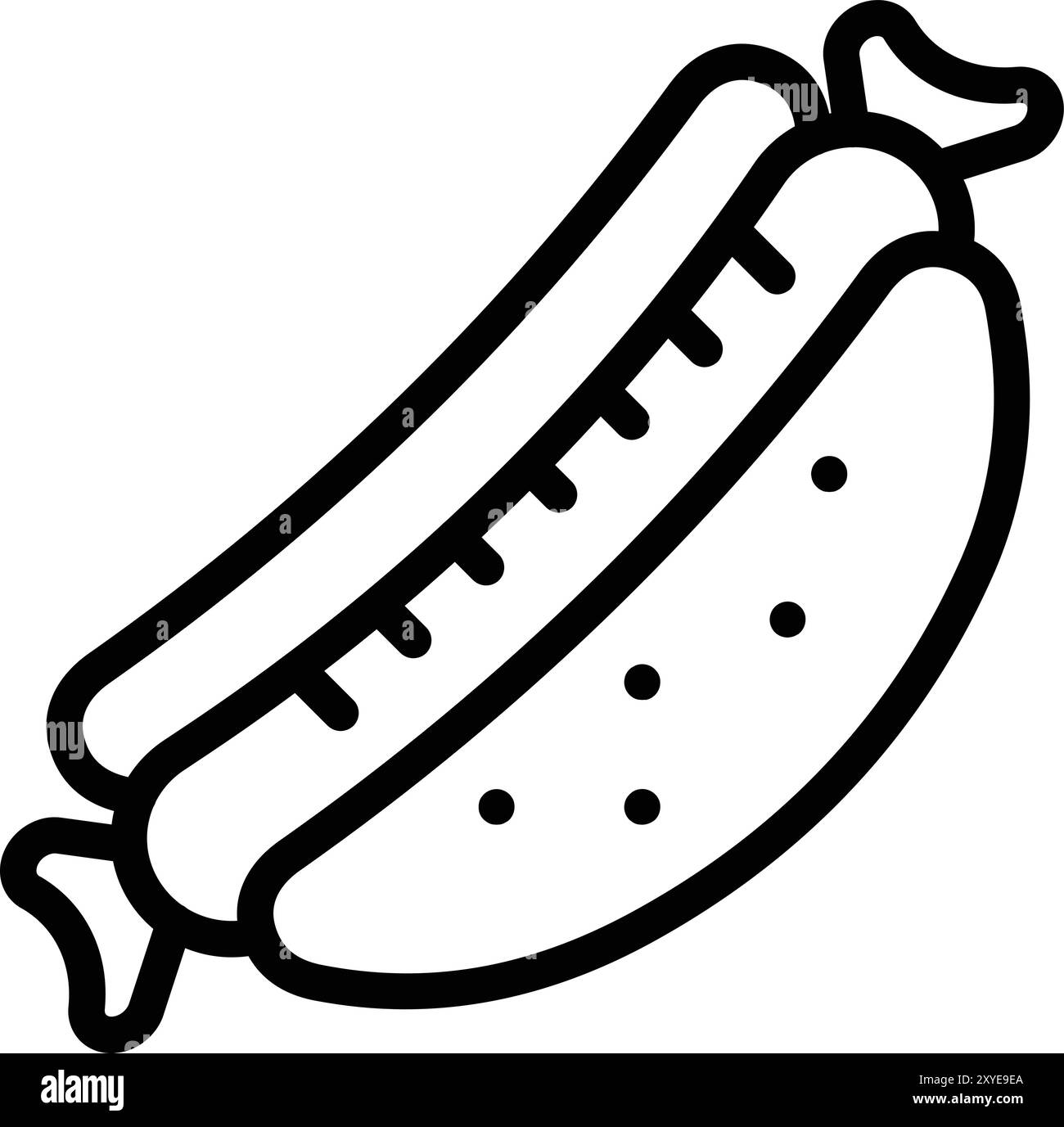 Hot dog simple vector Cut Out Stock Images & Pictures - Alamy