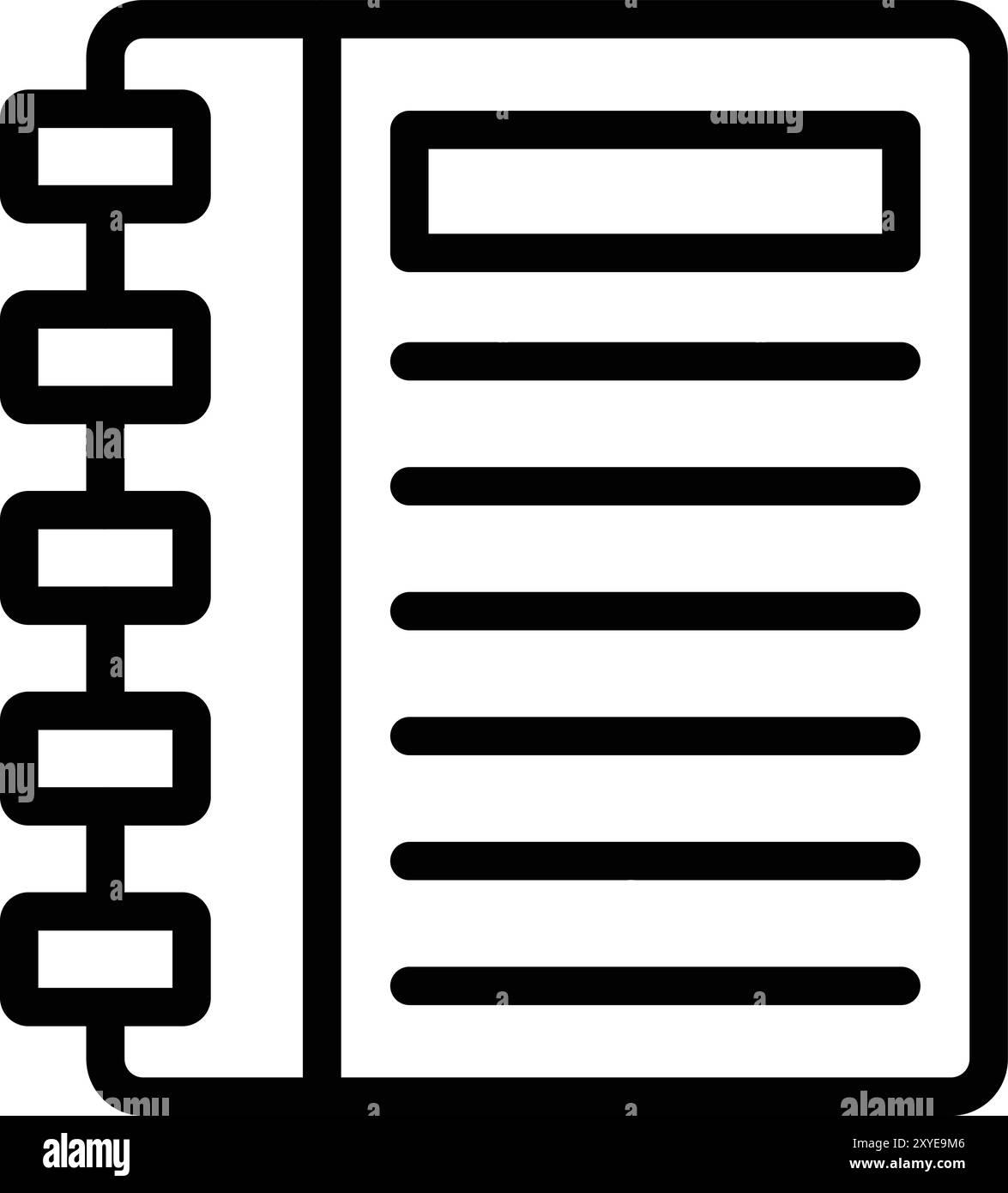 Icon agenda book Black and White Stock Photos & Images - Alamy