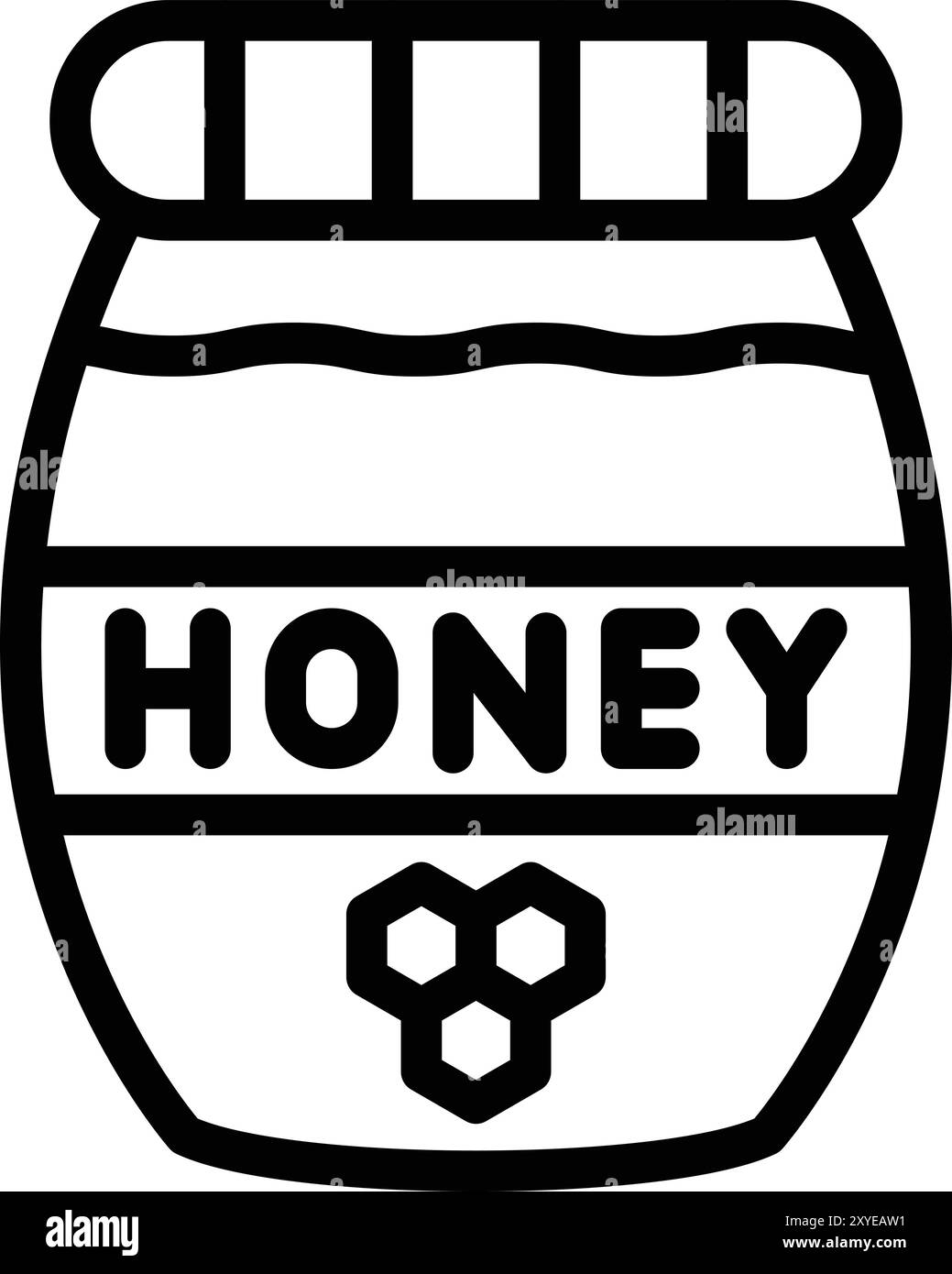 Honey Jar Vector Icon Design Illustration Stock Vector