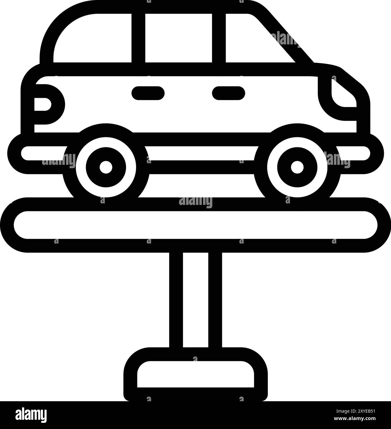 Car lift Vector Icon Design Illustration Stock Vector