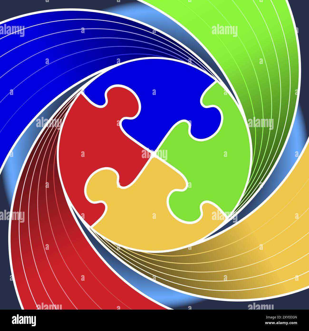 Abstract dynamic conceptual symbol Stock Photo