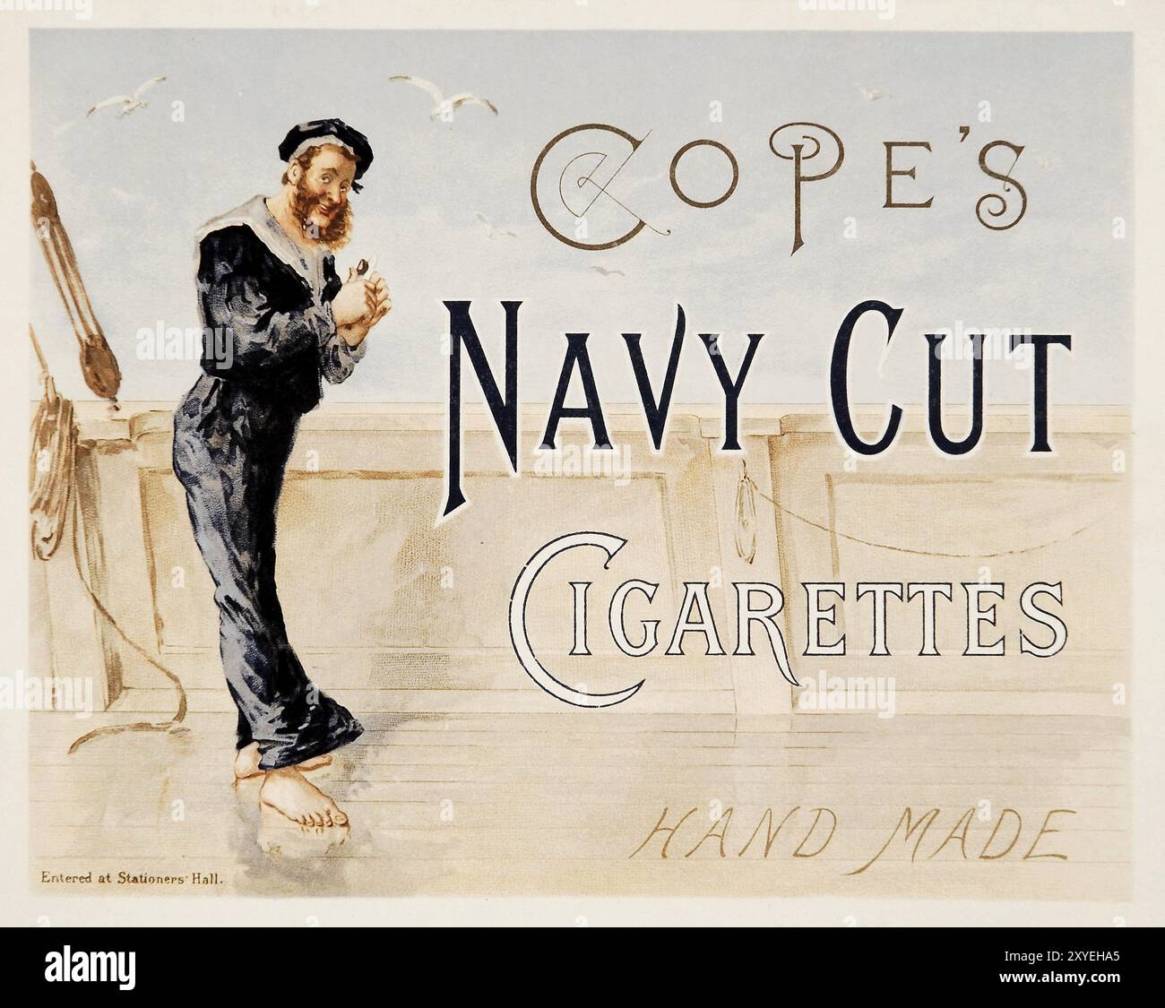 Cigarette card Navy Tobacco with Actress photo, Gail & Ax c. 1890