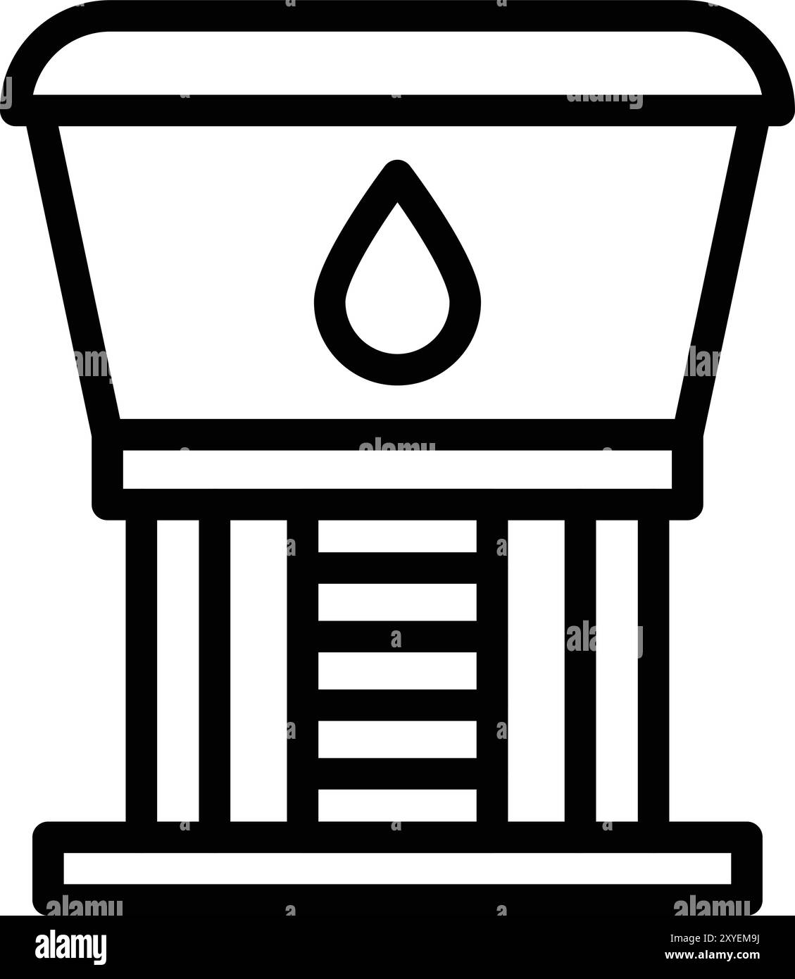 Water Tower Vector Icon Design Illustration Stock Vector Image & Art ...