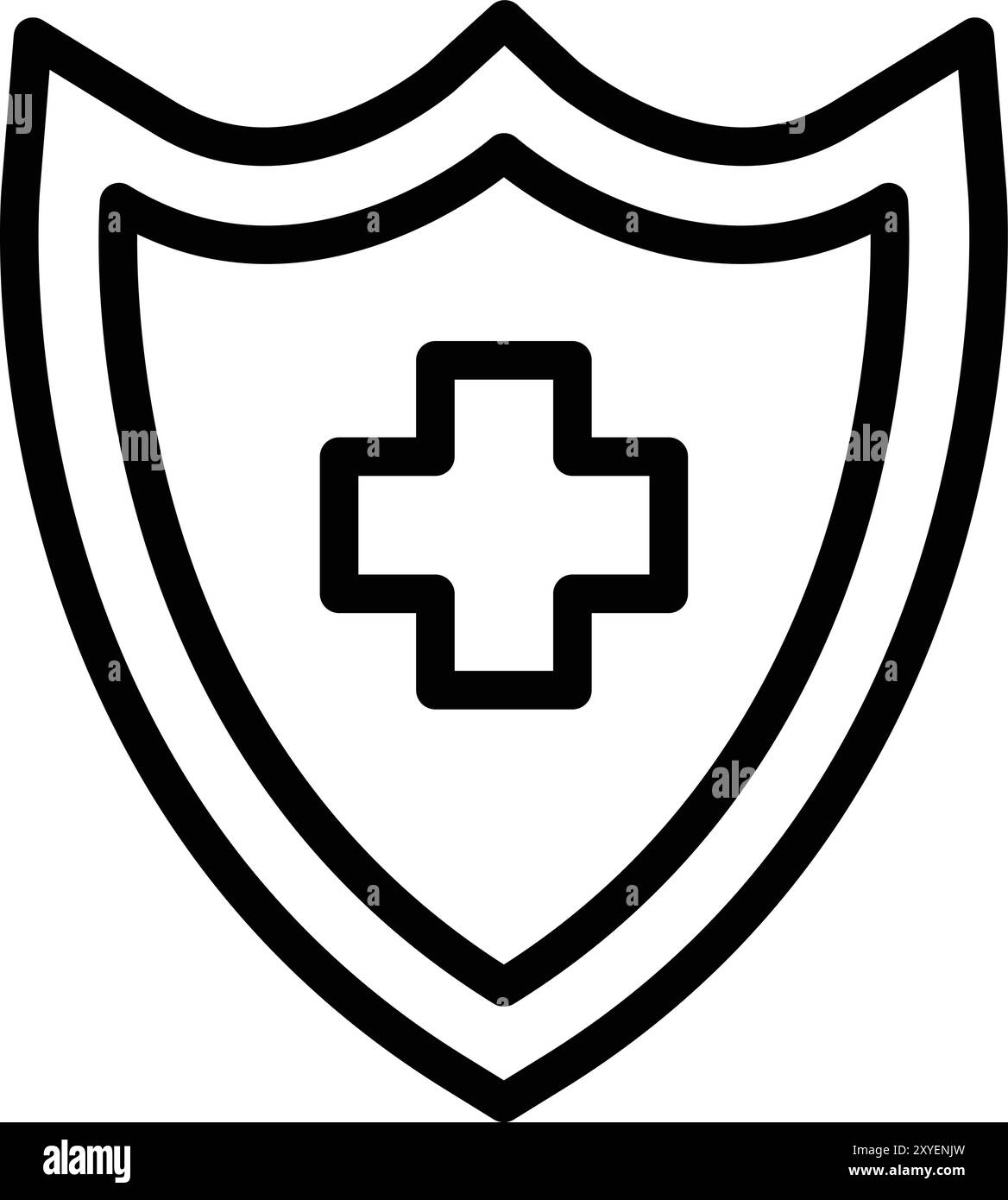 Security shield vector set Black and White Stock Photos & Images - Alamy