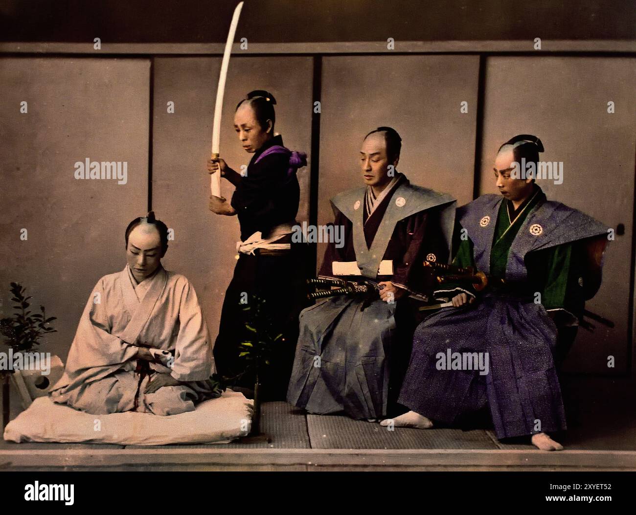 Men Performing Seppuku Hara kiri 1886 1890 By Adolfo Farsari 1841 