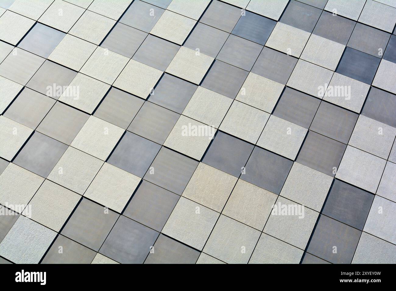 Detail of the facade of a modern building in Magdeburg. The facade is ...