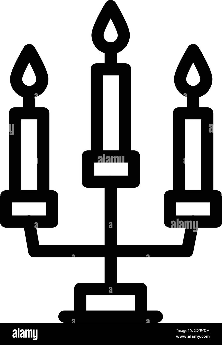 Candles icon vector Black and White Stock Photos & Images - Alamy