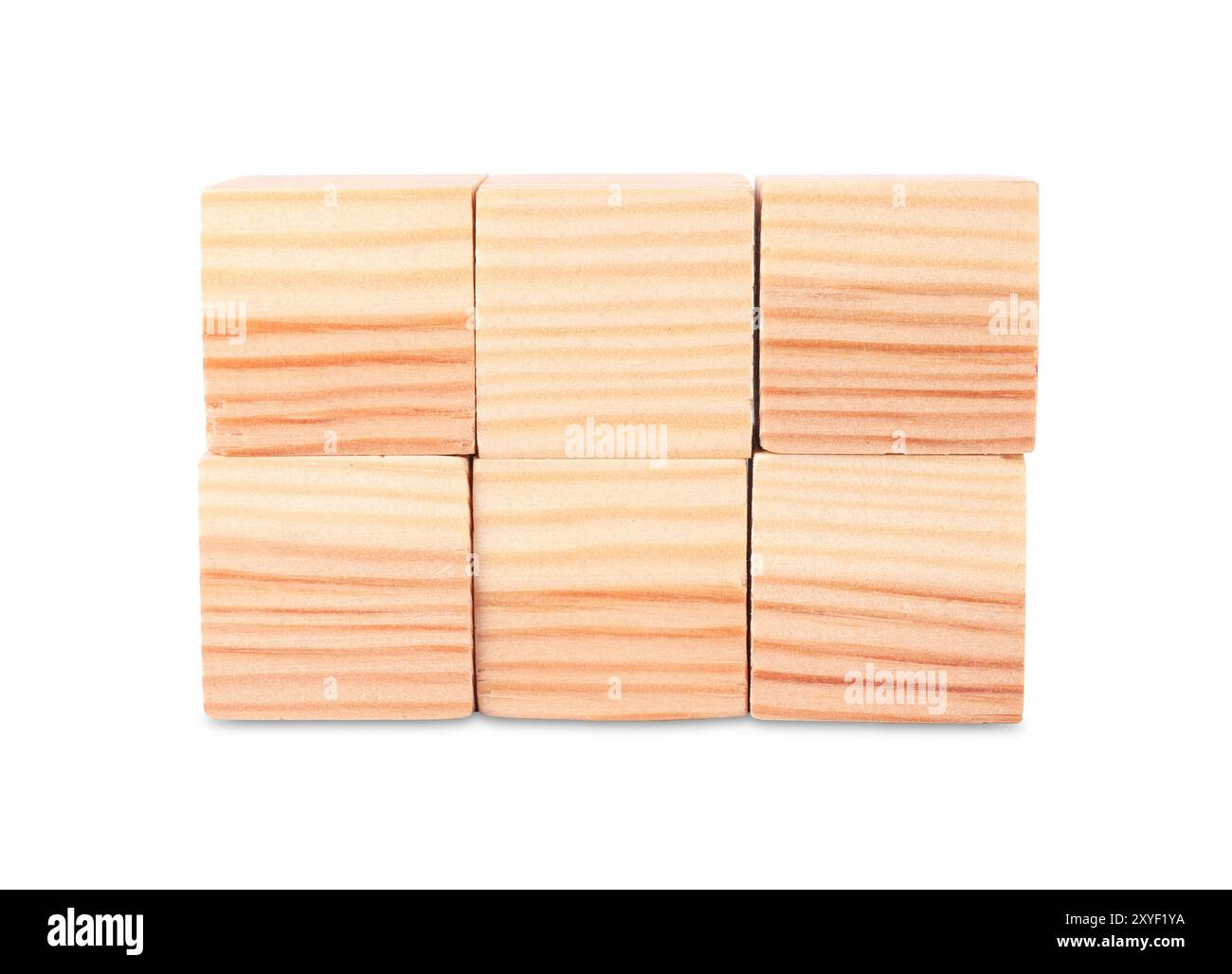 Many blank wooden cubes isolated on white Stock Photo - Alamy