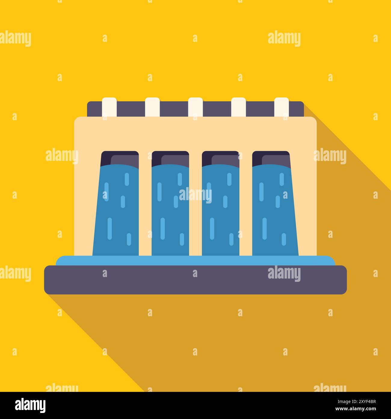 This image shows a hydroelectric power plant generating clean energy ...