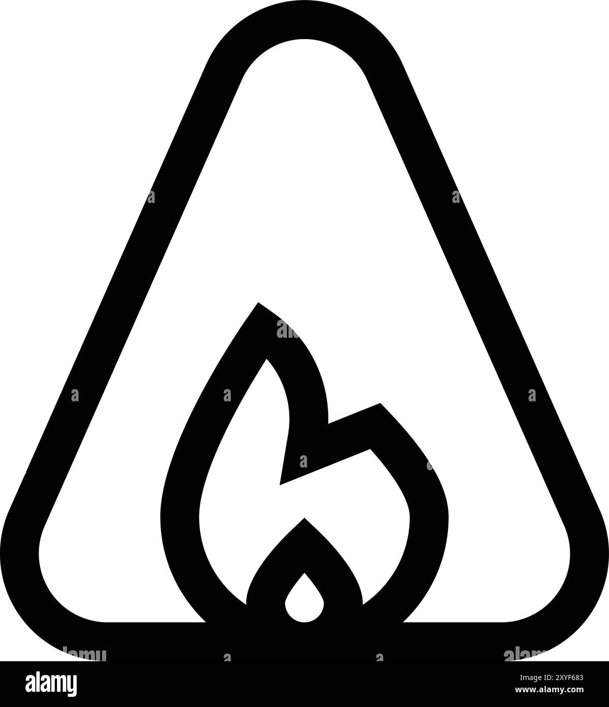 Fire Warning Vector Icon Design Illustration Stock Vector Image & Art ...