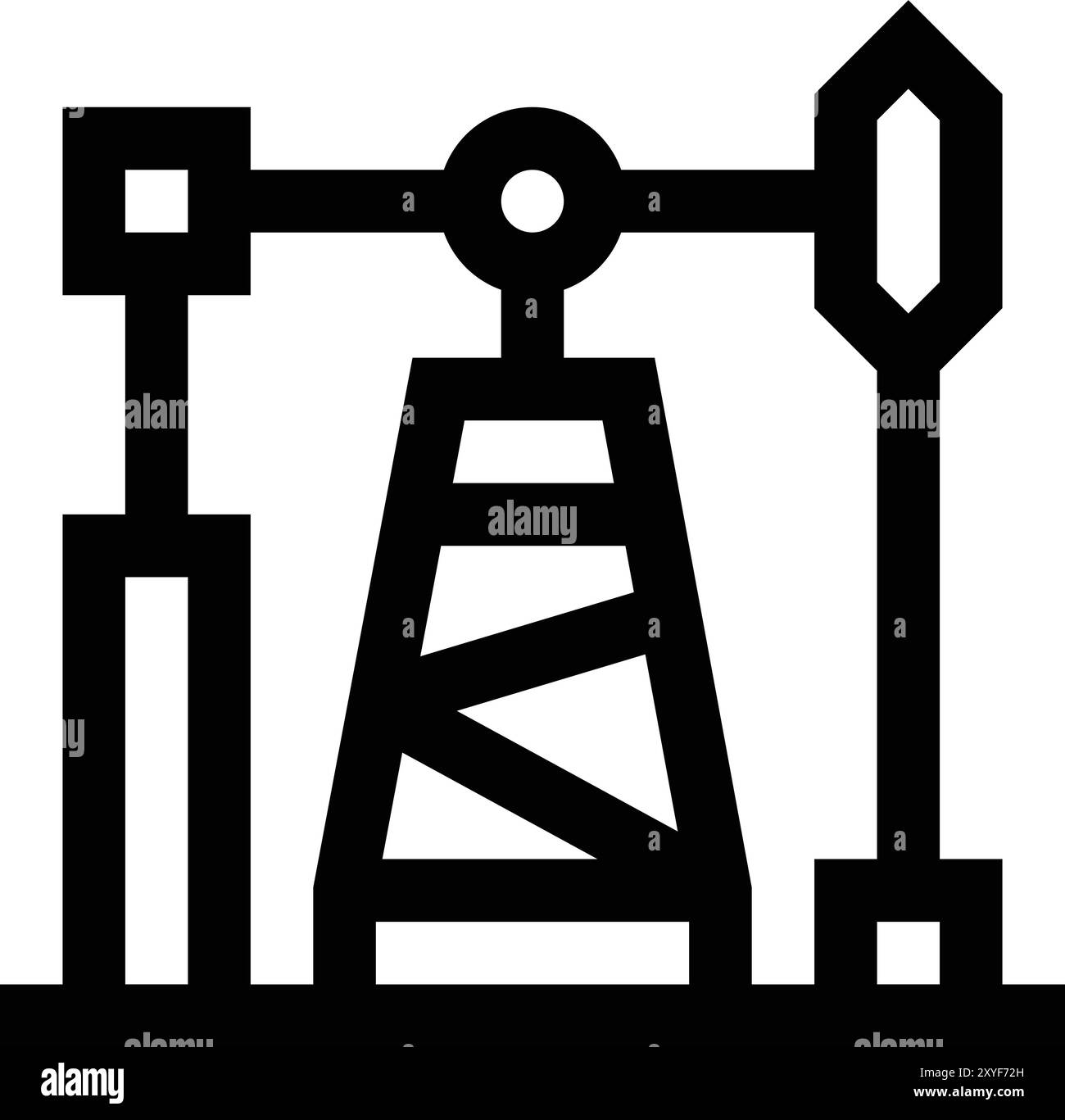 Oil Pump Vector Icon Design Illustration Stock Vector