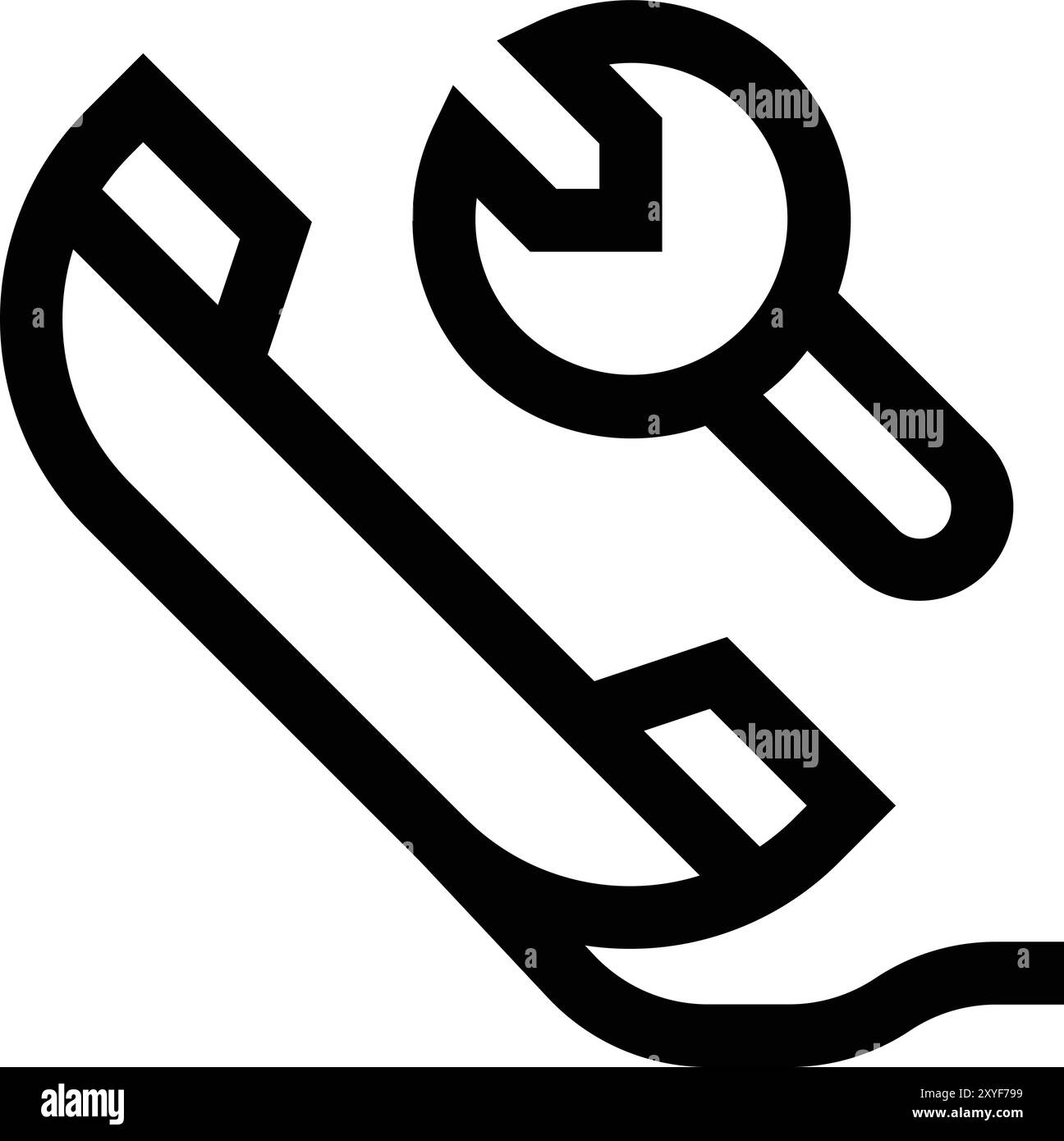 Maintenance Cal Vector Icon Design Illustration Stock Vector Image ...