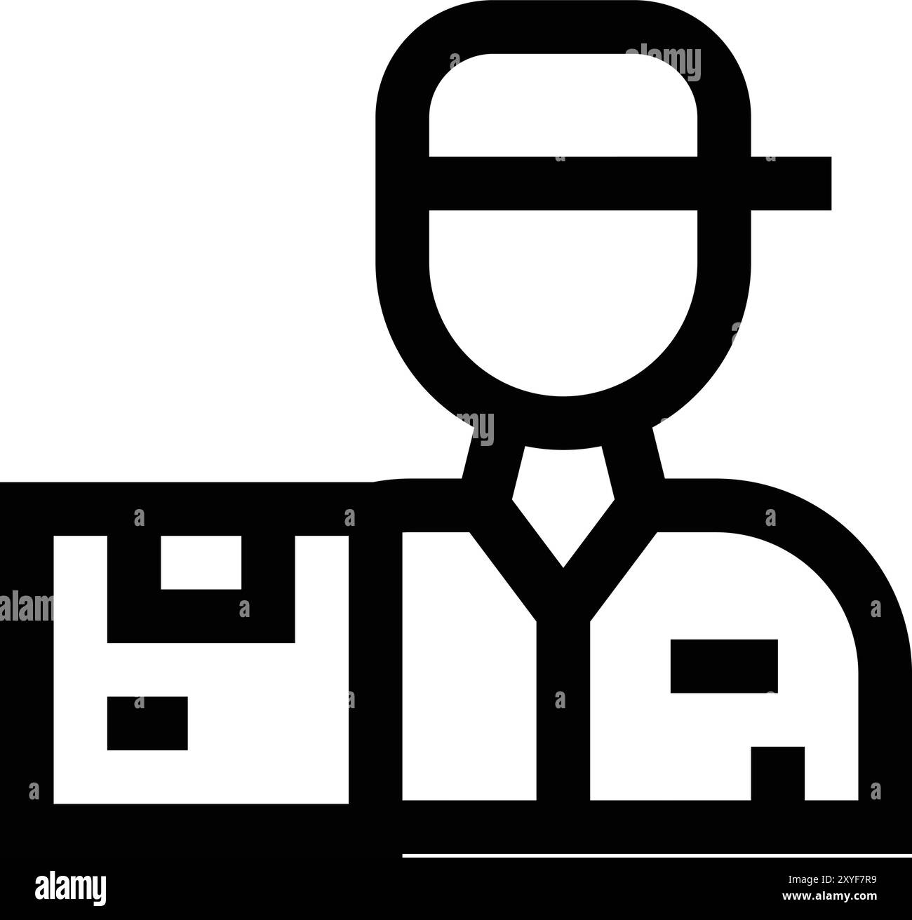 Delivery Man Vector Icon Design Illustration Stock Vector Image & Art ...