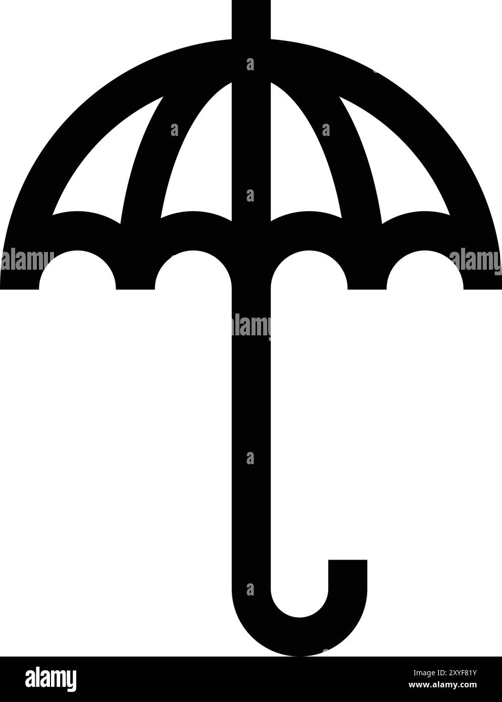 Protective Umbrel Vector Icon Design Illustration Stock Vector