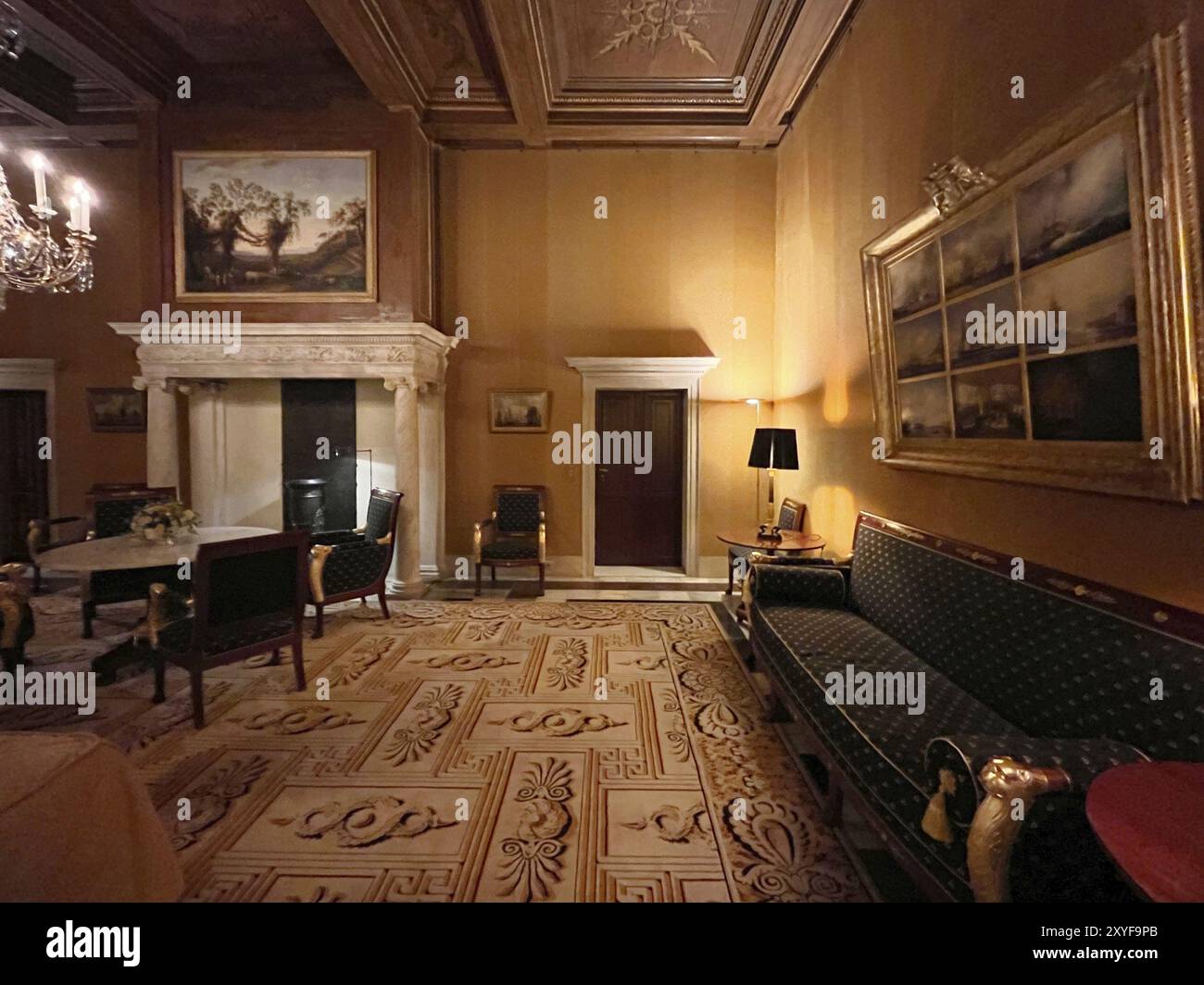 Amsterdam, Netherlands. August 29, 2023. The interior of the Royal Palace in Amsterdam Stock Photo