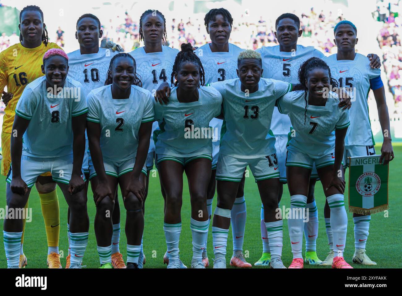 NANTES, FRANCE - JULY 28: Nigeria during the Paris Olympics 2024 Women ...