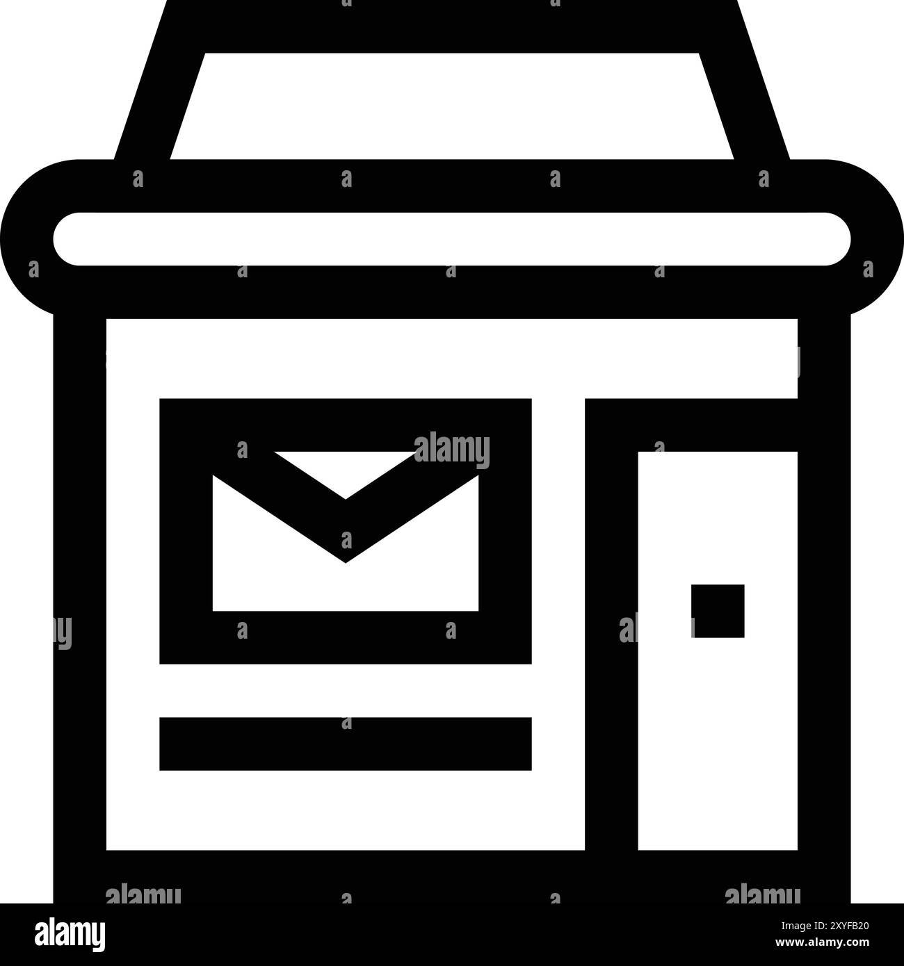 Office post icons vector Black and White Stock Photos & Images - Alamy