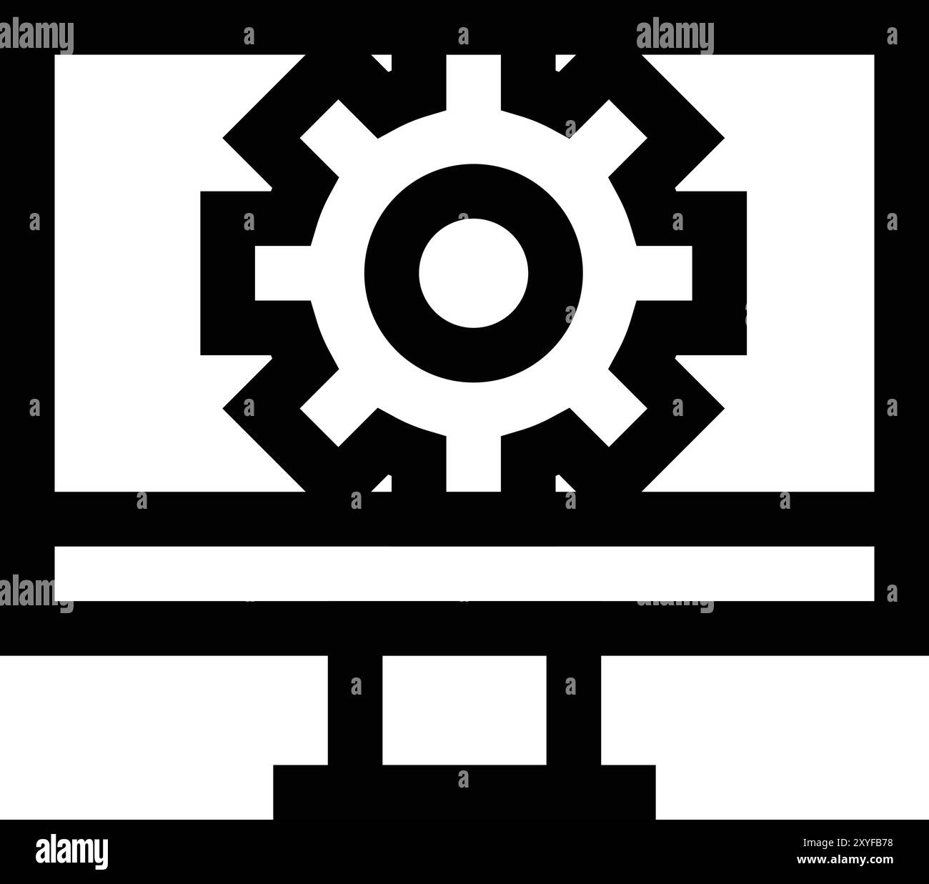 Computer Settings Vector Icon Design Illustration Stock Vector