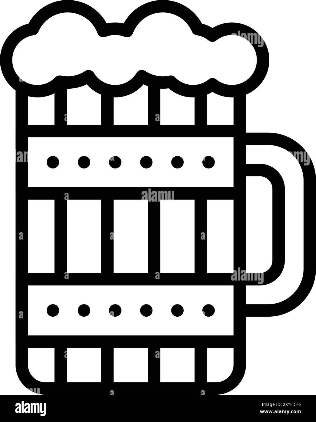 Wooden mug Vector Icon Design Illustration Stock Vector