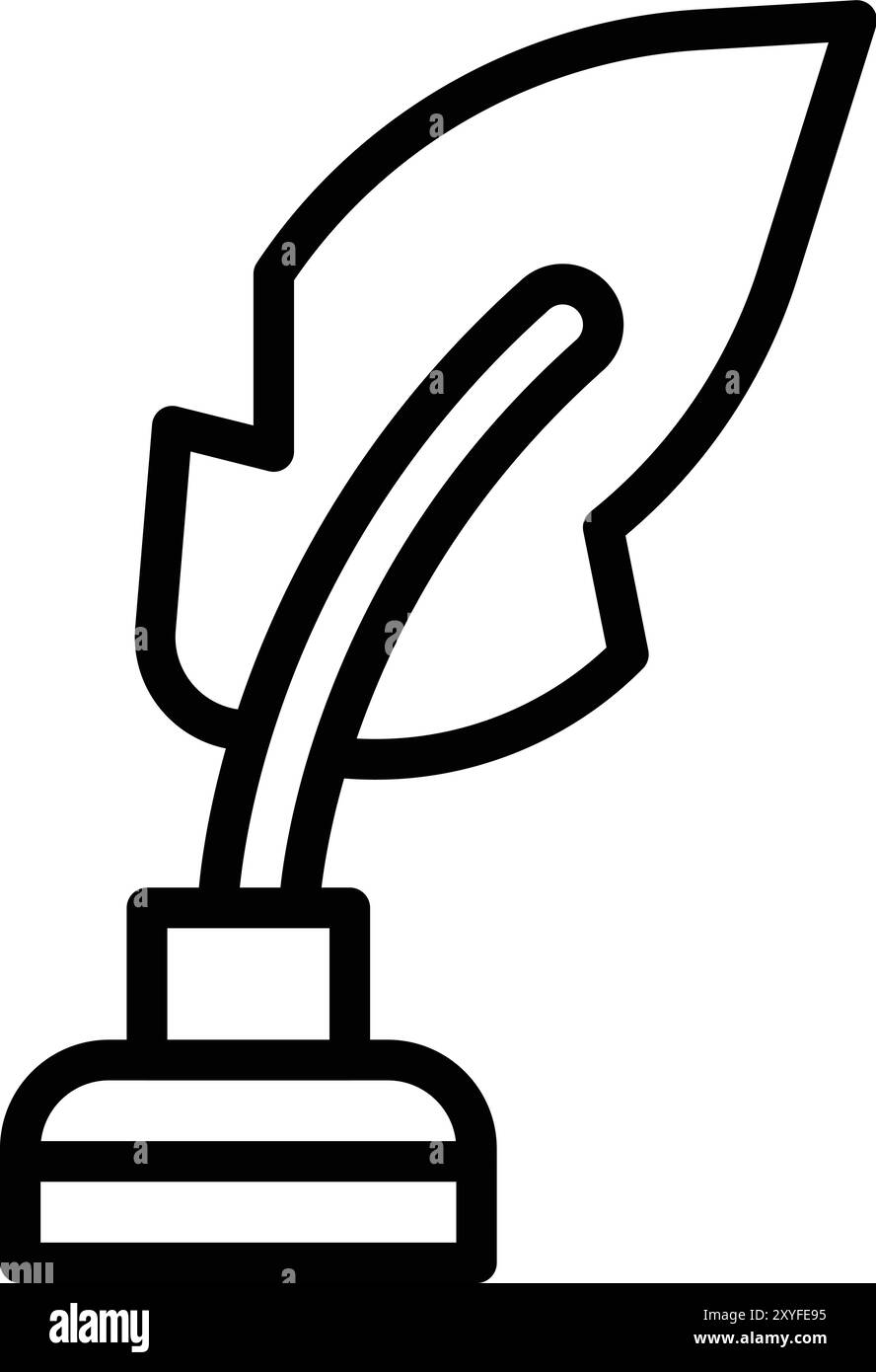 Ink feather Vector Icon Design Illustration Stock Vector
