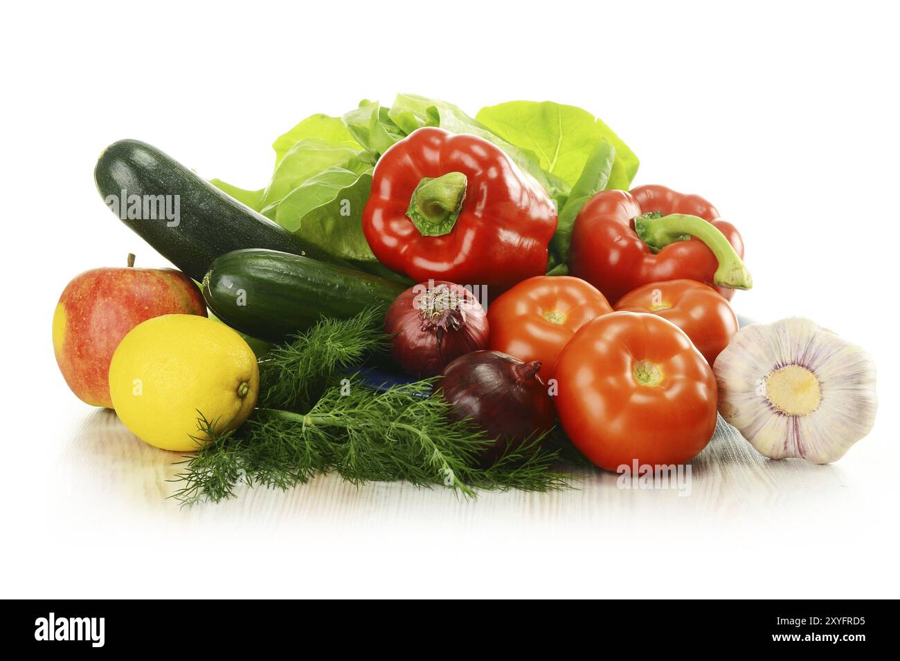 Composition with raw vegetables Stock Photo Alamy