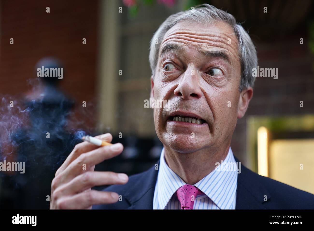 does keir starmer smoke cigarettes Reform uk leader nigel farage smoking outside the westminster arms pub in  westminster, london. sir keir starmer has said the government will 