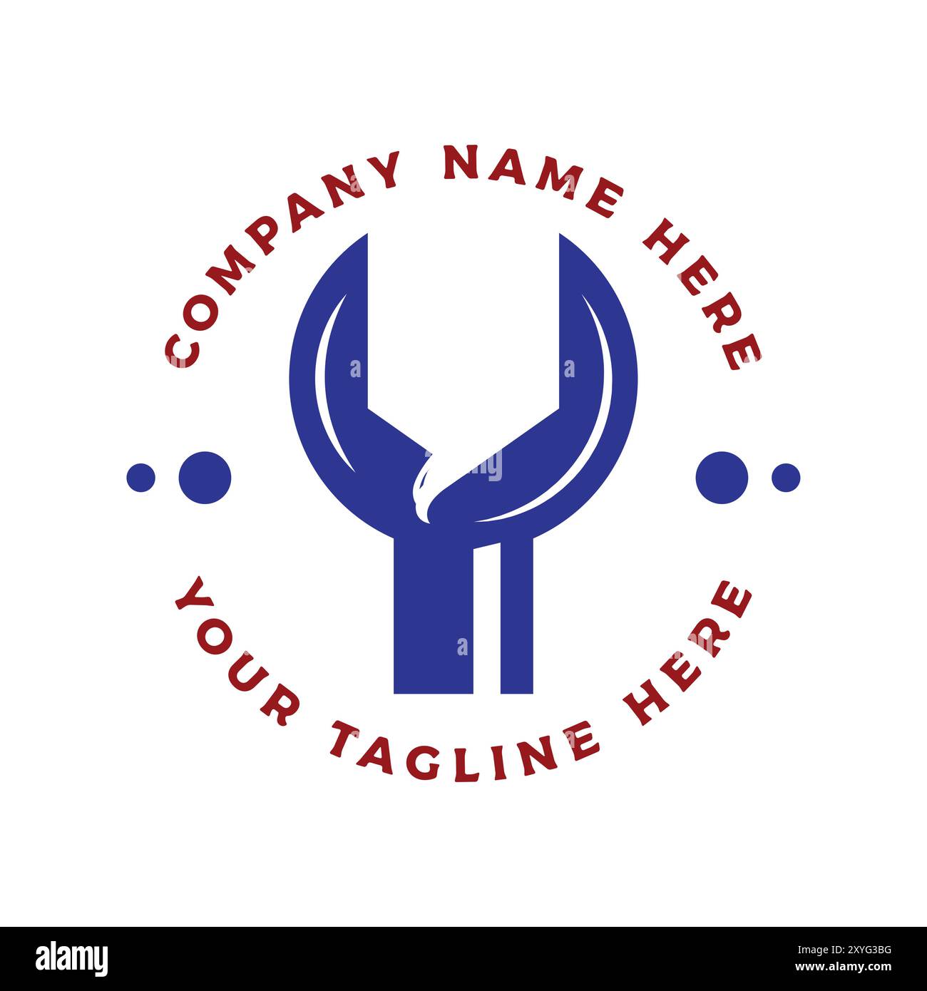 Simple Modern Eagle Hawk Falcon Wrench for Custom Auto Garage Icon