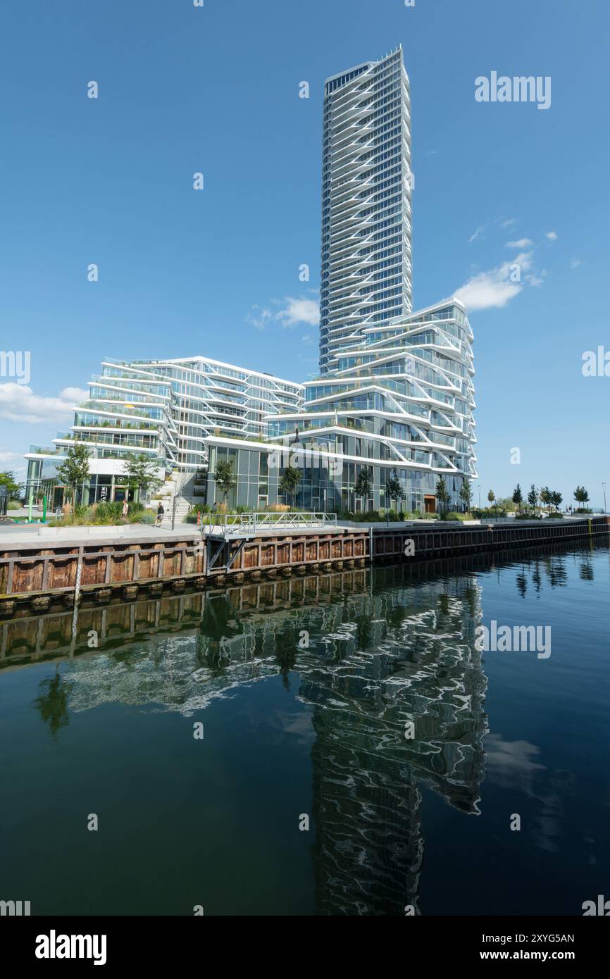 Isbjerget and the lighthouse building, Aarhus, Denmark Stock Photo