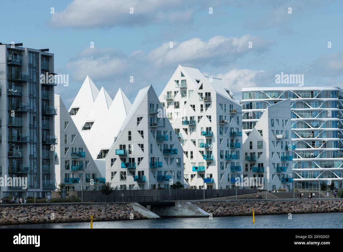 Isbjerget and the lighthouse building, Aarhus, Denmark Stock Photo