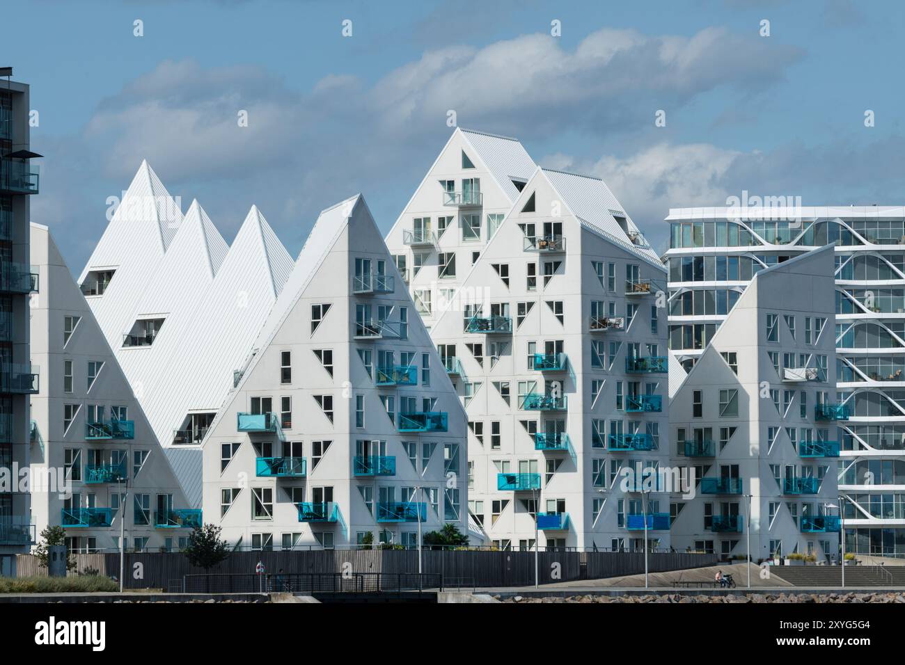Isbjerget and the lighthouse building, Aarhus, Denmark Stock Photo