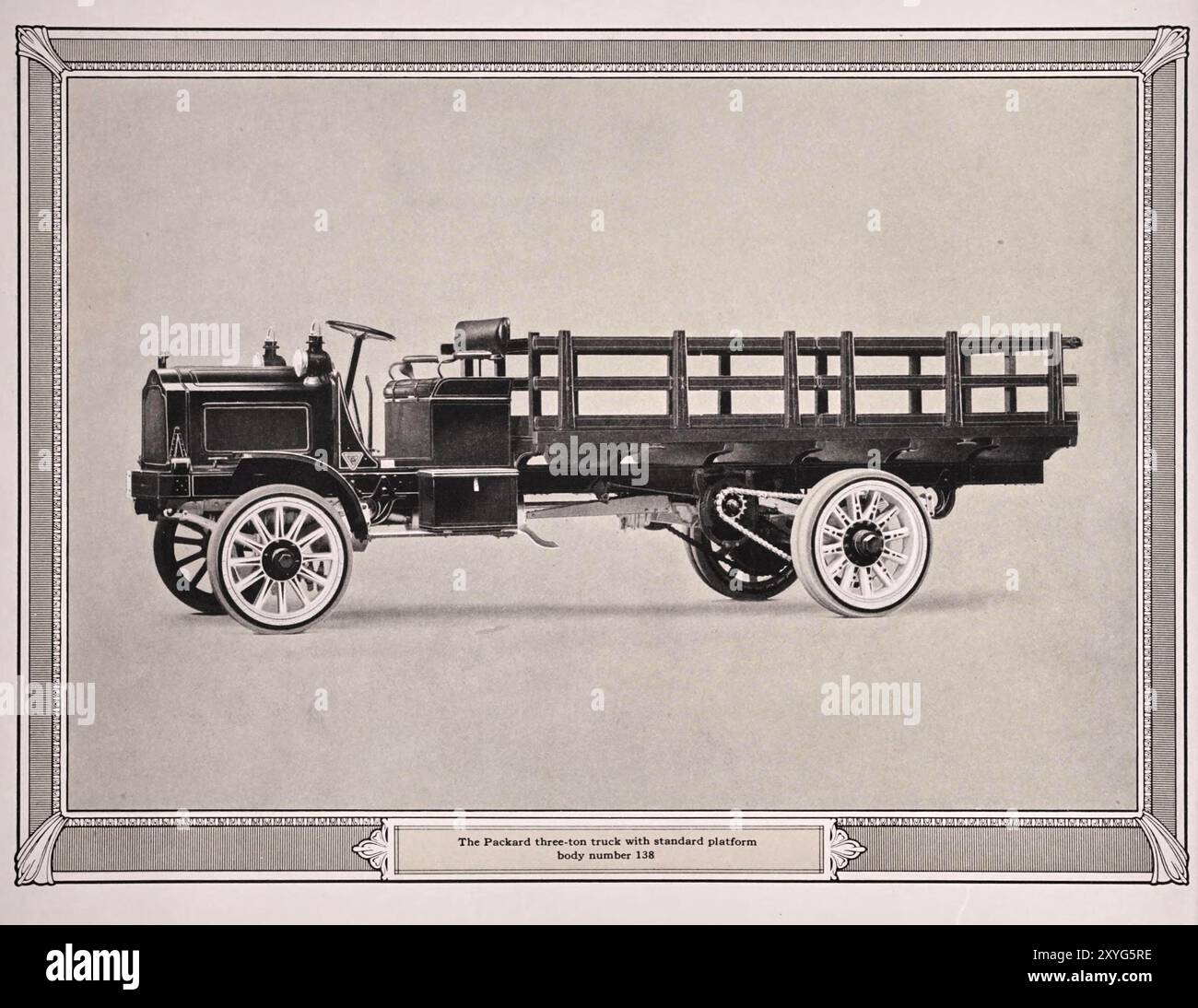 The Packard threeton truck with standard platform, body number 138