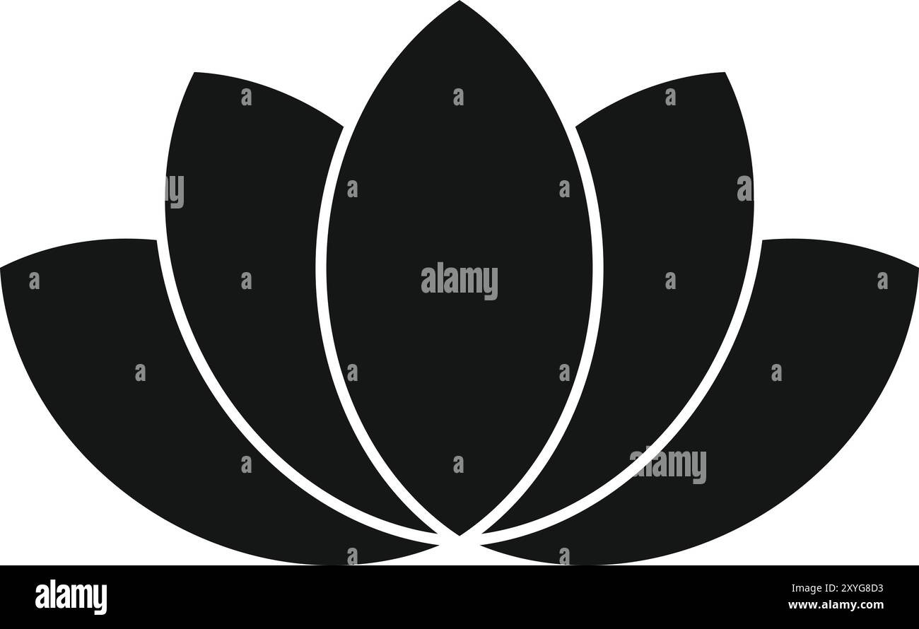 Simple and elegant black lotus flower logo symbolizing peace and ...