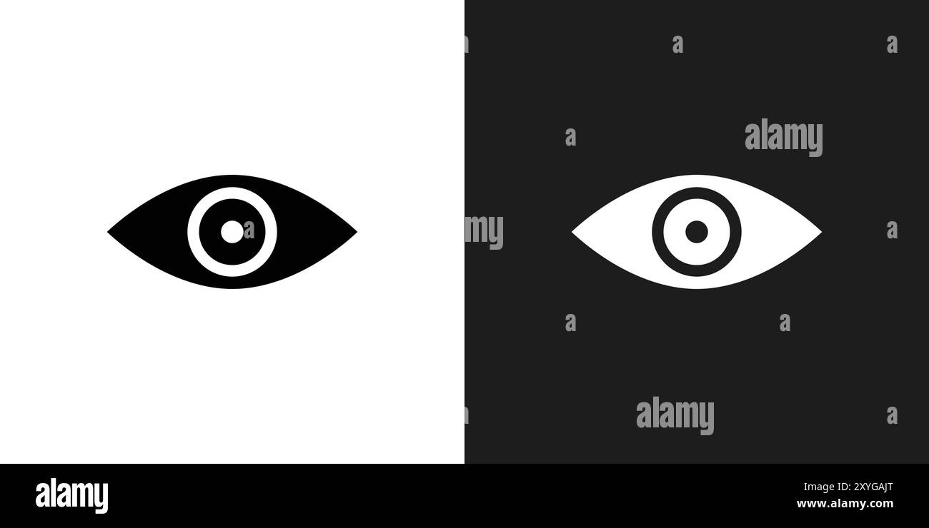 Abstract black silhouette human eye Black and White Stock Photos ...
