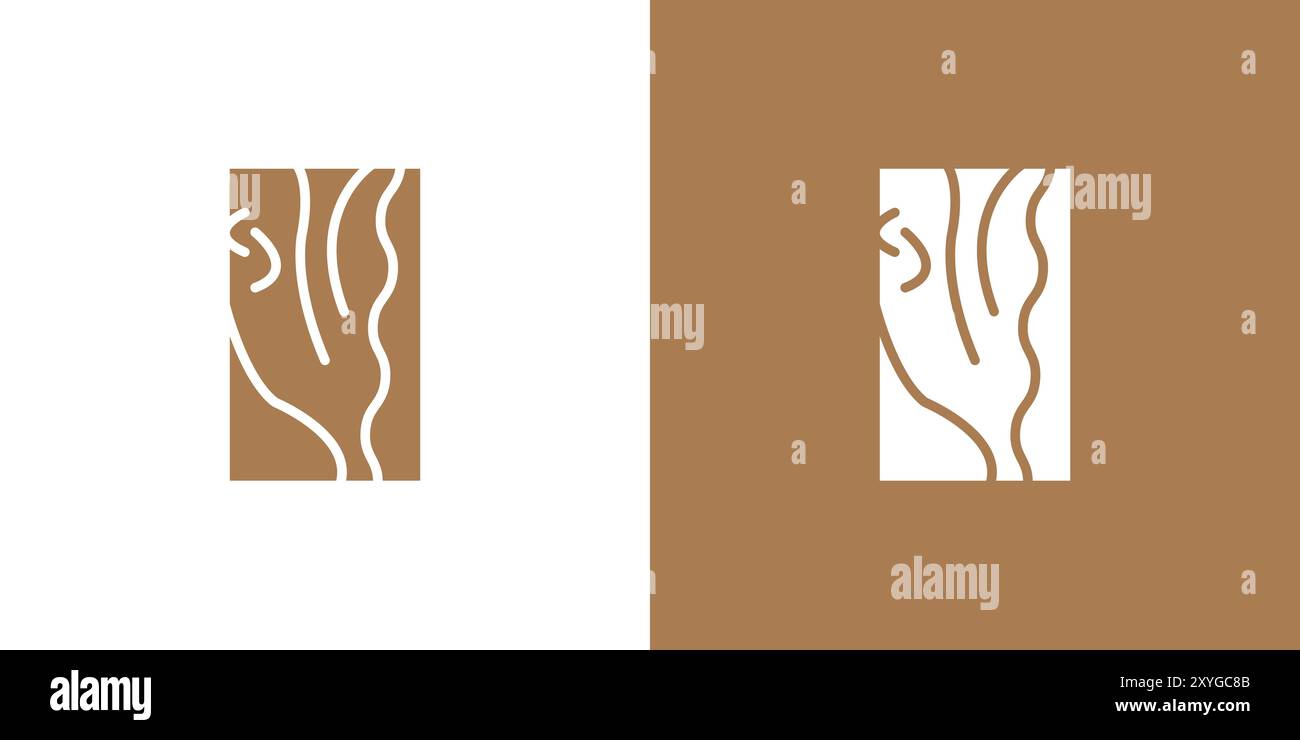 Wood board icon logo sign vector outline in black and white color Stock ...