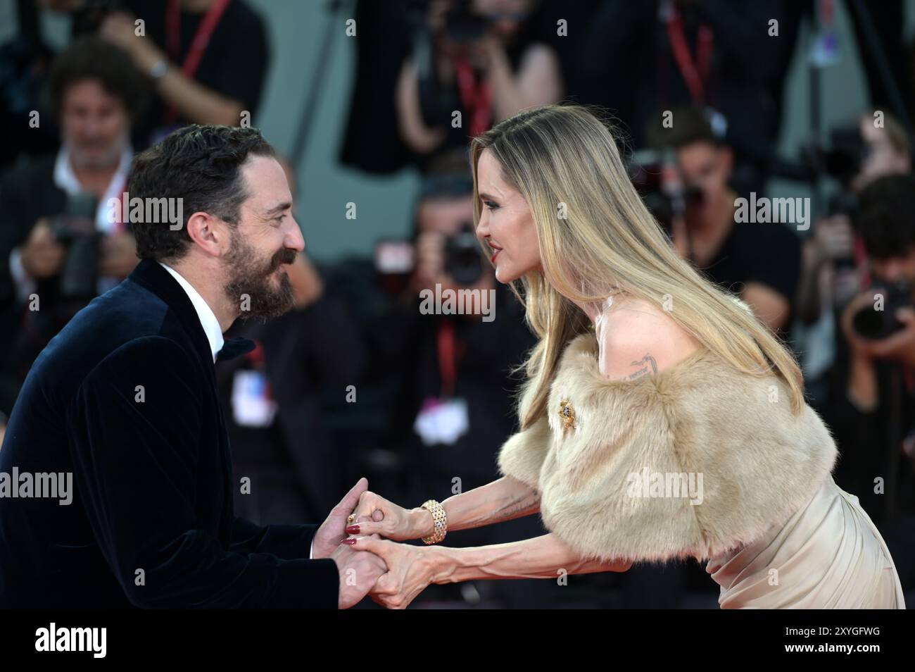 Angelina jolie venice film festival 2024 hires stock photography and