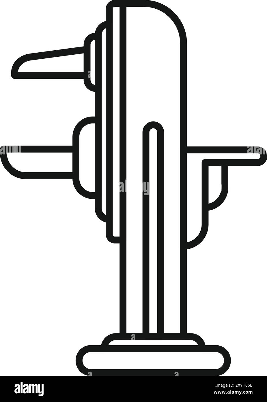 Electric wood planer machine standing on the floor icon outline vector ...