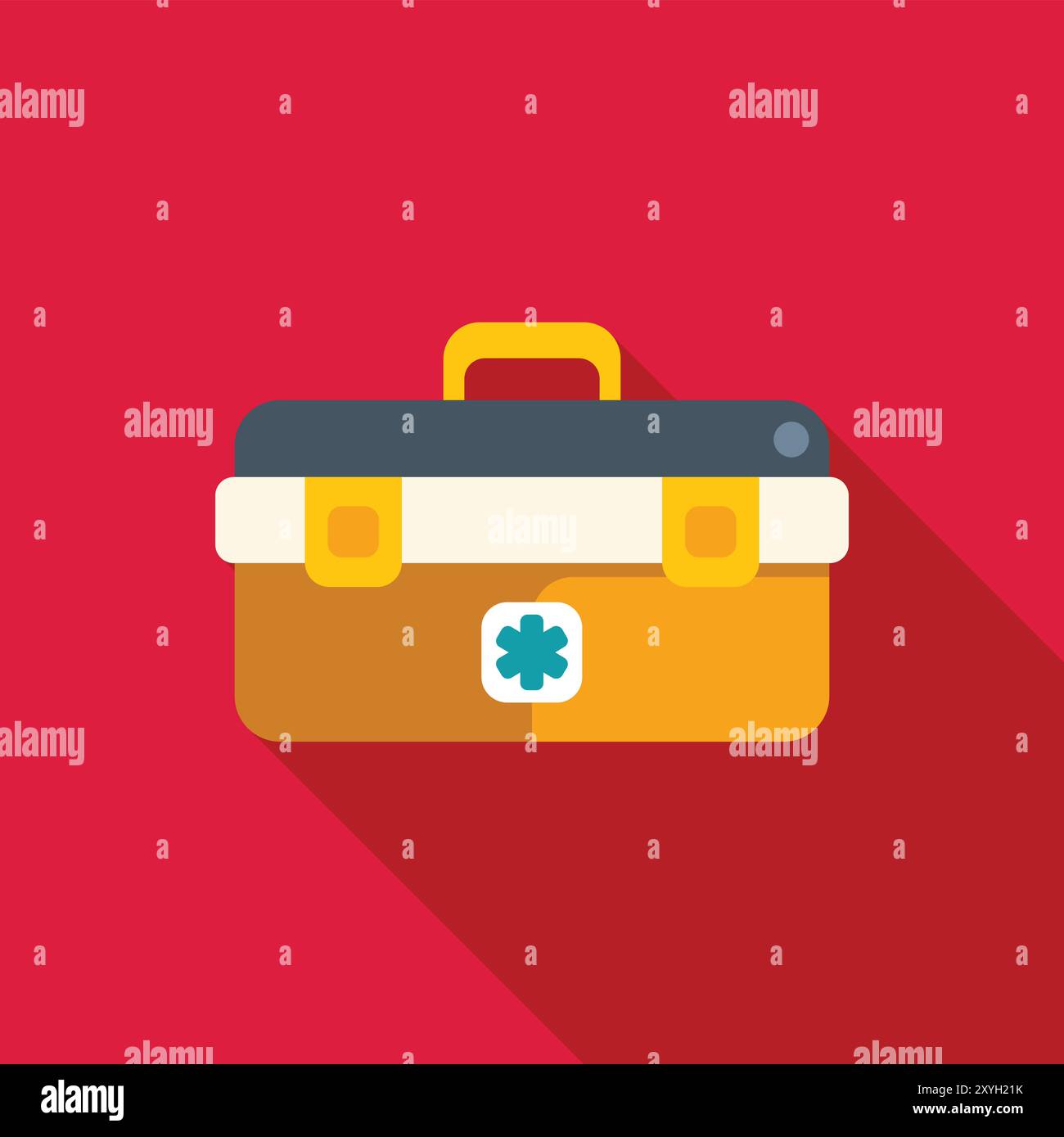 First aid kit icon casting a shadow, symbolizing emergency medical care ...