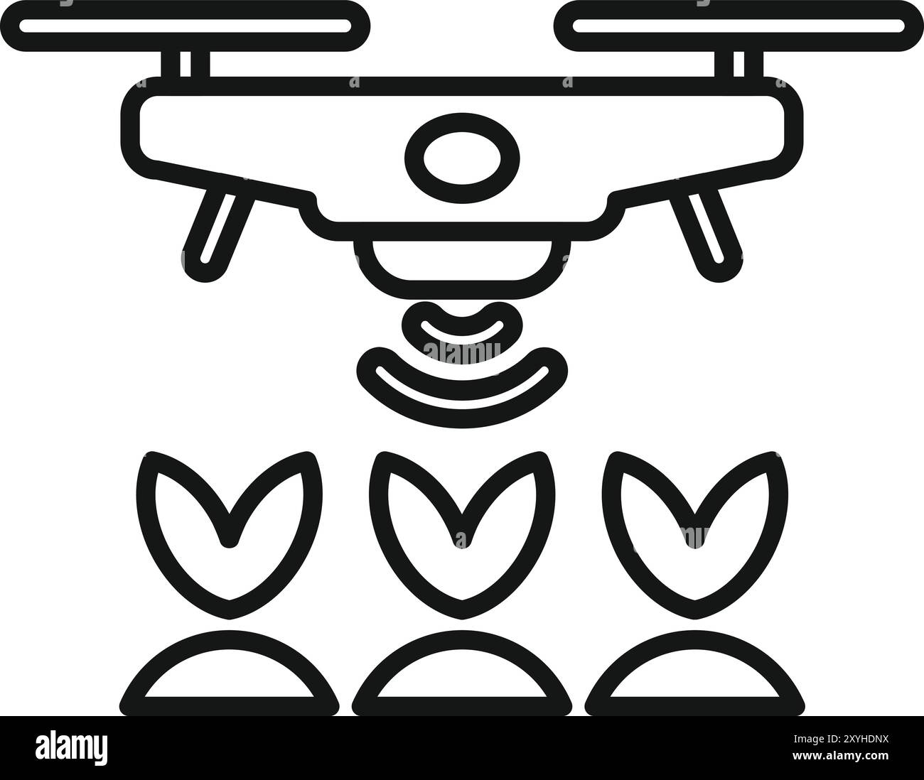 This icon represents the use of drones for precision agriculture ...