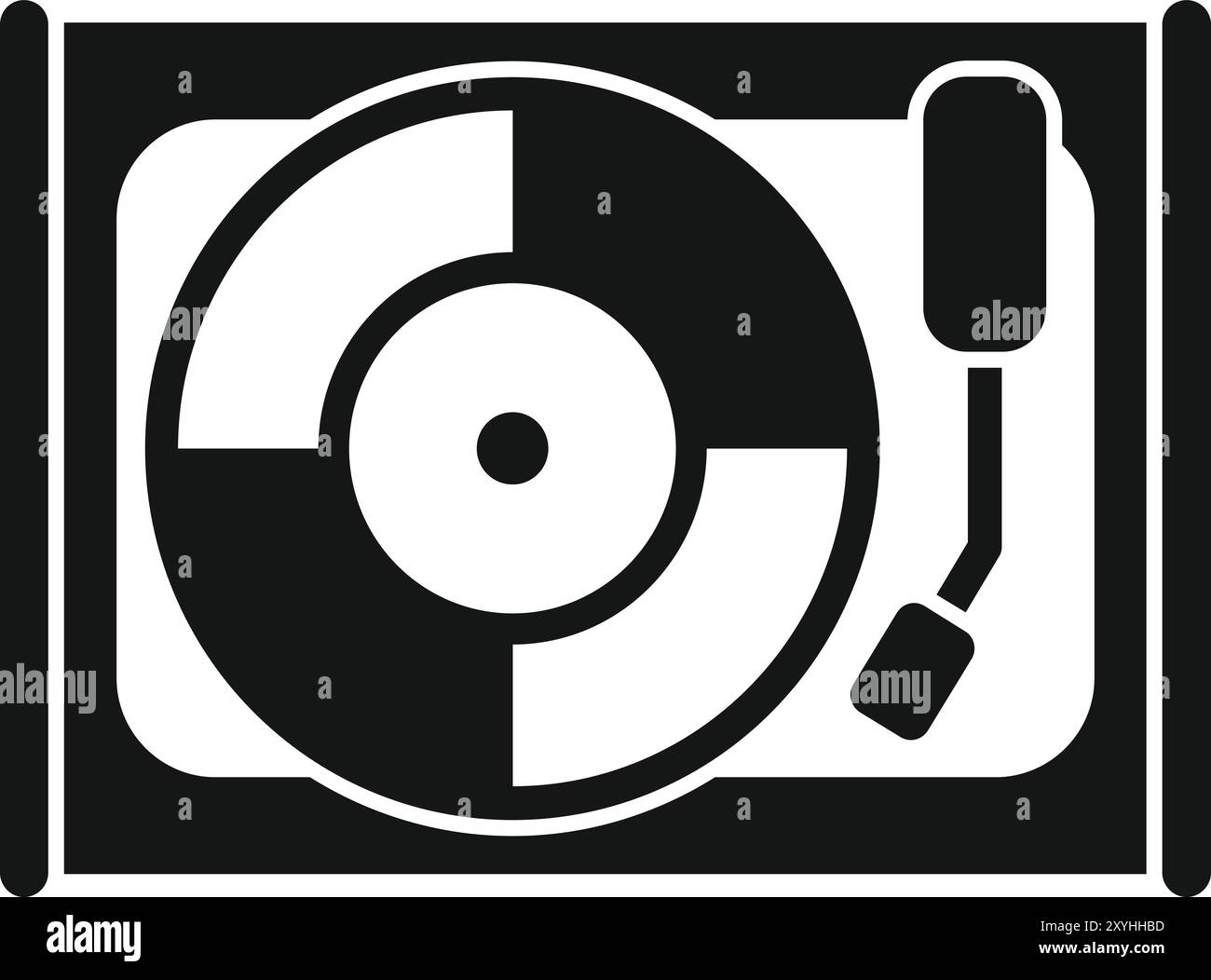 Vinyl record player needle playing Stock Vector Images - Alamy